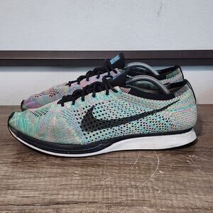 Nike Flyknit Racer (526628-304) Men's Athletic Running Shoes Size 12 Multicolor